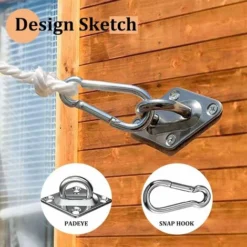 Kit De Fixation Pour Voile D'ombrage, Soleil Voile D'ombrage Kit De Fixation Kit Accessoires De Fixation Pour Triangle Et Carré,Rectangle Inoxydable Kit De Montage Fixations D'ombrage De Voile(80Pcs) -Promos Jardin Lumi Magasin 99448299 3