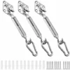 Kit De Fixation Voile D'ombrage Triangulaire Acier Inoxydable 304 Kit Accessoires De Fixation Pour Toile D'ombrage, Kit De Montage Pour Voile Solaire D'ombrage