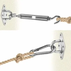 Kit De Fixation Voile D'ombrage Triangulaire Acier Inoxydable 304 Kit Accessoires De Fixation Pour Toile D'ombrage, Kit De Montage Pour Voile Solaire D'ombrage -Promos Jardin Lumi Magasin 99448305 3