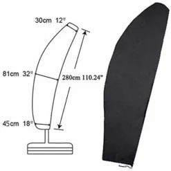 Housse Pour Parasol Déporté – Housse Parasol Excentré – Bâche De Protection Pour Parasol Déporté – Housse étanche Et Durable Pour Parasol(280x30x81x45CM) 7 Housse Pour Parasol Déporté – Housse Parasol Excentré – Bâche De Protection Pour Parasol Déporté – Housse étanche Et Durable Pour Parasol(280x30x81x45CM) -Promos Jardin Lumi Magasin 99453091 3