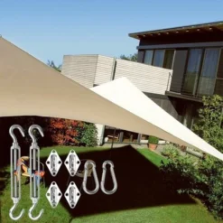 Kit De Fixation Voile D'ombrage Triangulaire, Carré Et Rectangle Acier Inoxydable 304 Kit Accessoires De Fixation Pour Toile D'ombrage, Kit De Montage Pour Voile Solaire D'ombrage (12pcs Set),dolaso -Promos Jardin Lumi Magasin 99698969 5
